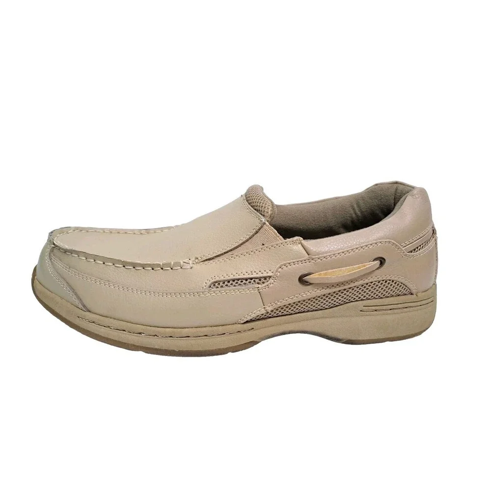 Dr. Scholl’s Men's Size 11 D Beige Slip On Casual Loafers Boat Shoes